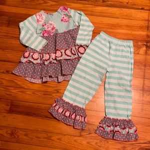 Banana Split ruffle pants set